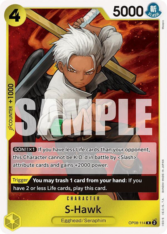 S-Hawk - OP08-114 - Rare Foil (Inglés Foil NM)
