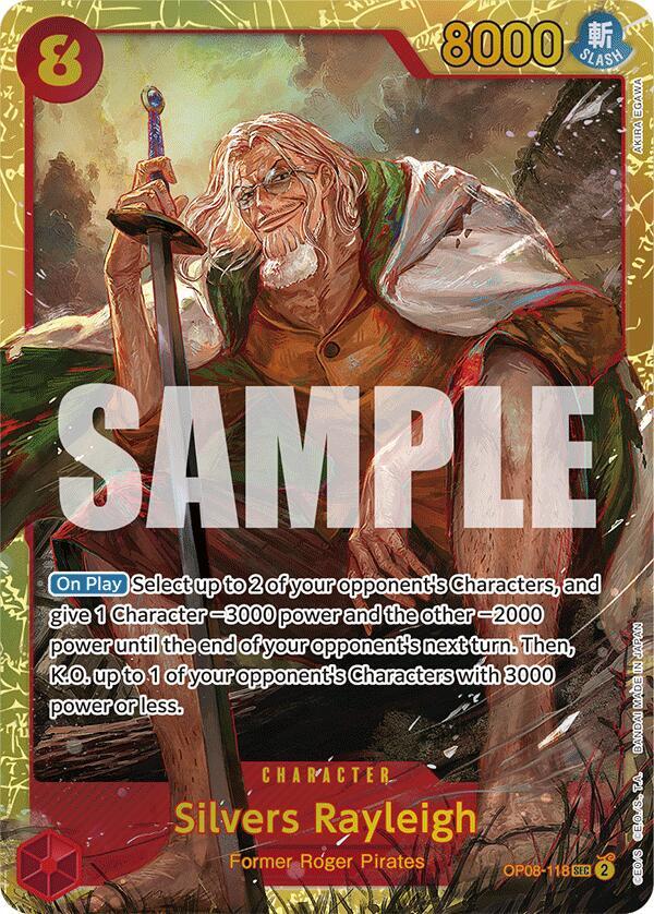 Silvers Rayleigh - OP08-118 - Secret Rare Foil (Inglés Foil NM)