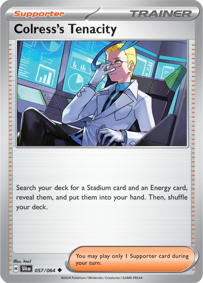 Colress's Tenacity - 057/064 - Uncommon (Inglés Reverse Holo NM)