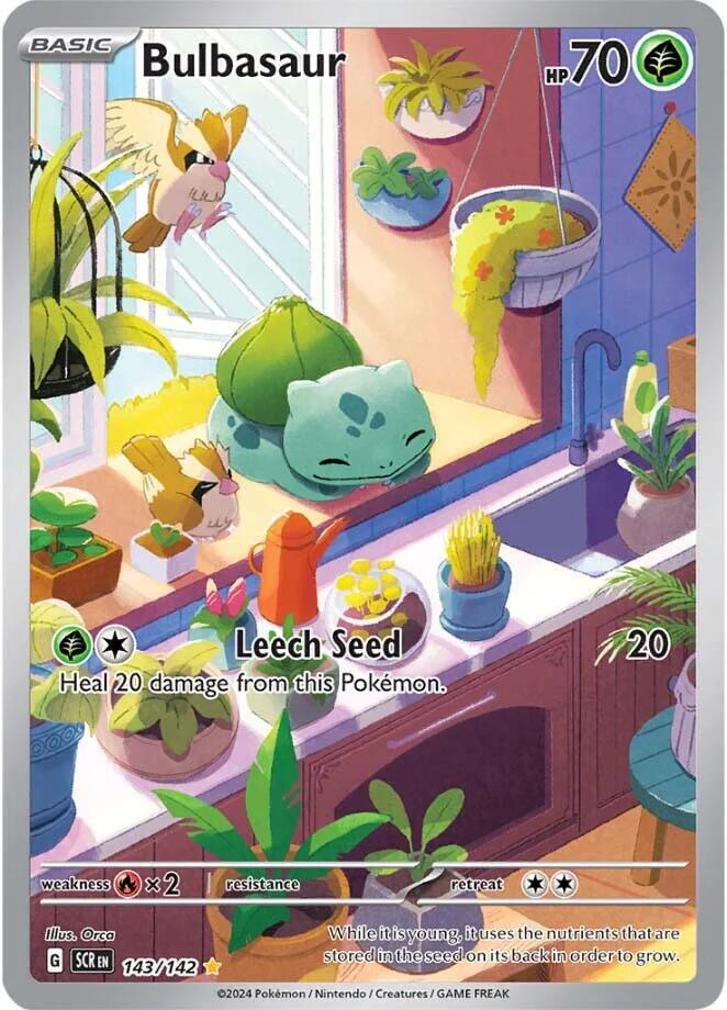 Bulbasaur - 143/142 - Illustration Rare (Inglés Foil NM)