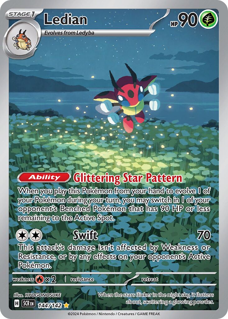Ledian - 144/142 - Illustration Rare (Español Foil NM)