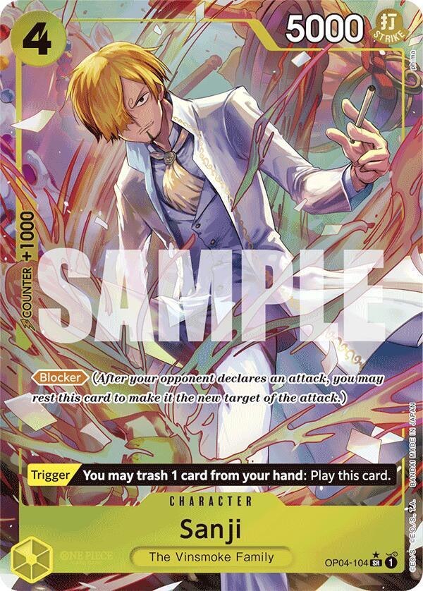 Sanji (OP04-104) (Alternate Art) - OP04-104 - Alternate Art Foil (Inglés Foil NM)