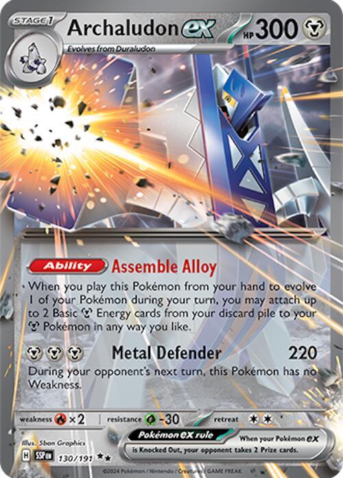 Archaludon ex - 130/191 - Double Rare (Inglés Foil NM)