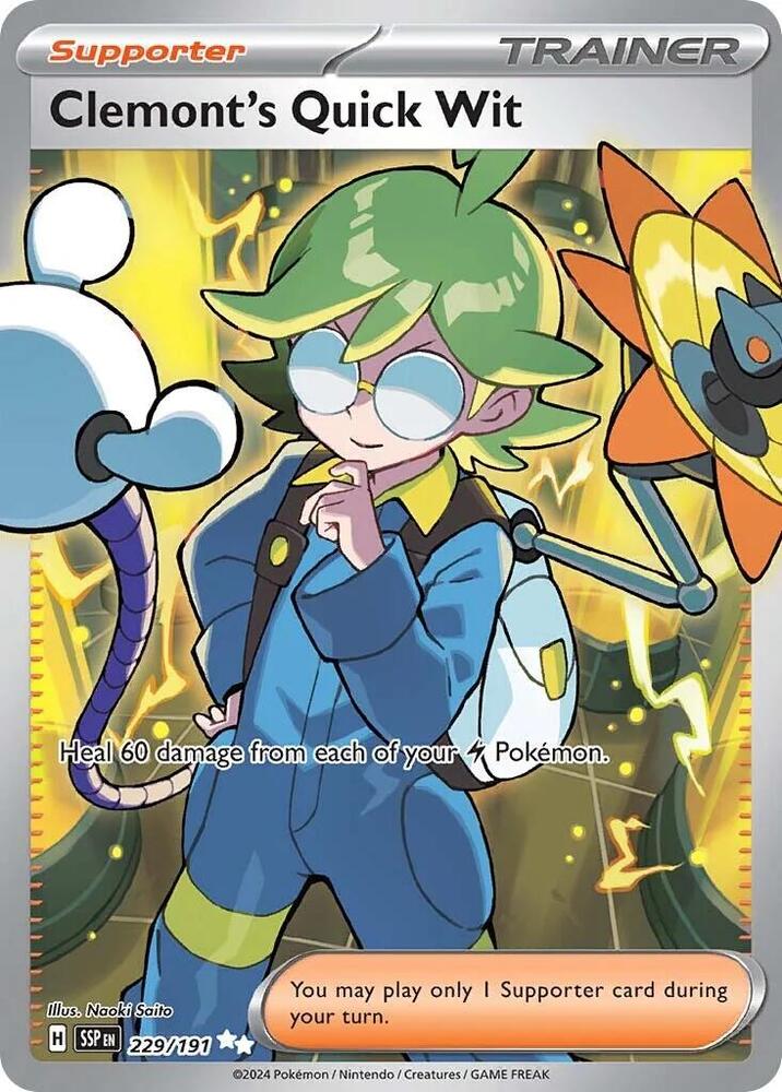 Clemont's Quick Wit - 229/191 - Ultra Rare (Inglés Foil NM)