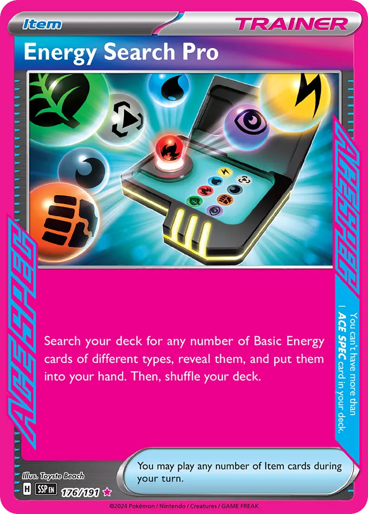 Energy Search Pro - 176/191 - ACE SPEC Rare (Español Foil NM)