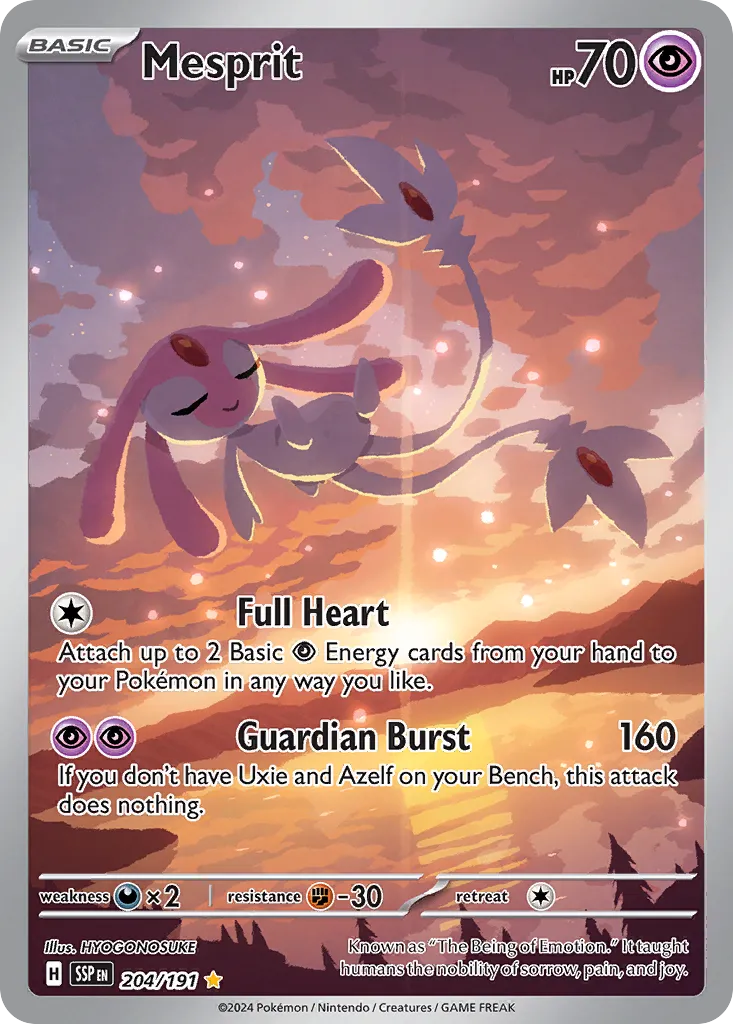 Mesprit - 204/191 - Illustration Rare (Español Foil NM)