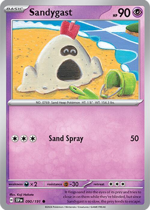 Sandygast - 090/191 - Common (Inglés Reverse Holo NM)