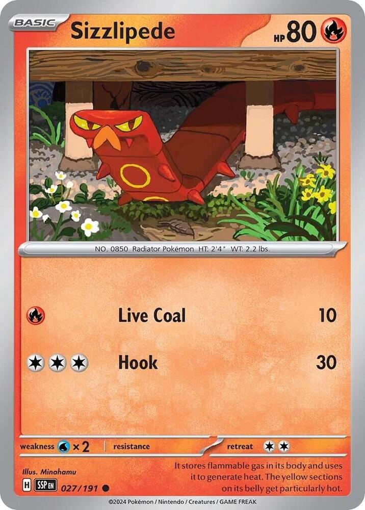 Sizzlipede - 027/191 - Common (Inglés NM)