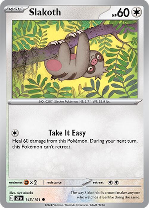 Slakoth - 145/191 - Common (Inglés Reverse Holo NM)