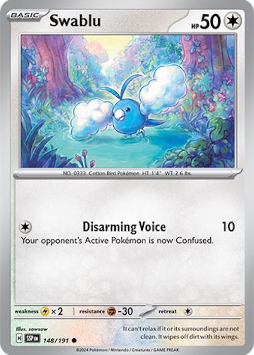 Swablu - 148/191 - Common (Inglés Reverse Holo NM)