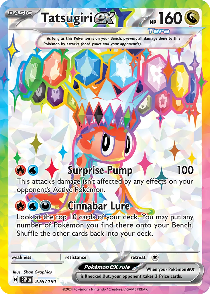 Tatsugiri ex - 226/191 - Ultra Rare (Inglés Foil NM)