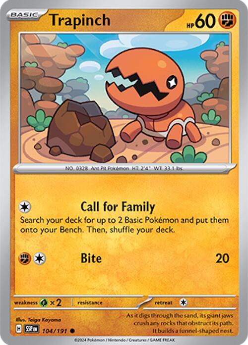 Trapinch - 104/191 - Common (Español Reverse Holo NM)