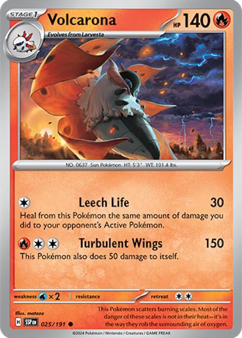 Volcarona - 025/191 - Common (Inglés Reverse Holo NM)