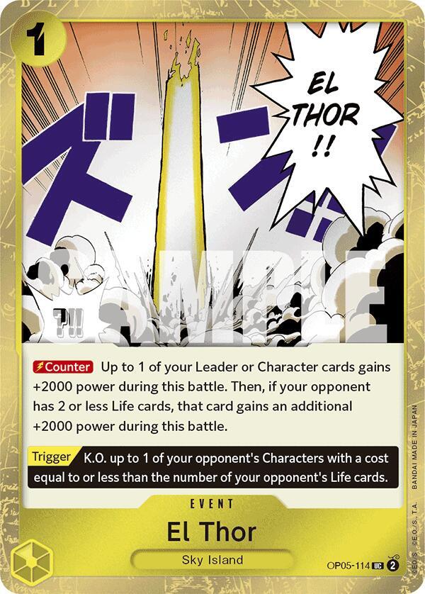 El Thor (Jolly Roger Foil) - OP05-114 - Pirate Foil Foil (Inglés Foil NM)