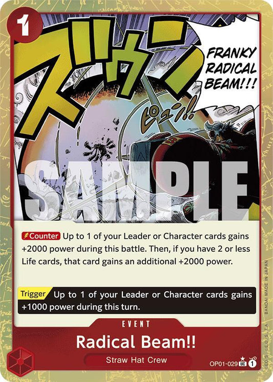 Radical Beam!! (Textured Foil) - OP01-029 - Textured Foil Foil (Inglés Foil NM)