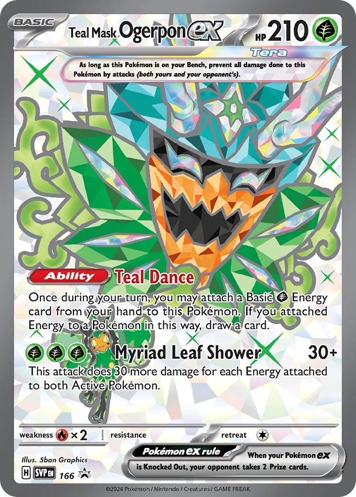 Teal Mask Ogerpon ex - 166 - Promo (Inglés Foil NM)