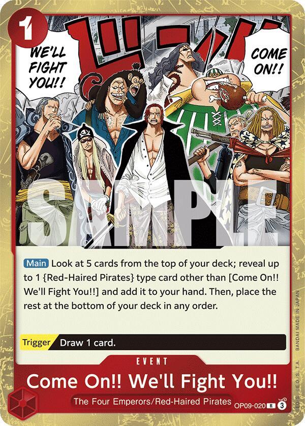 Come On!! We'll Fight You!! - OP09-020 - Rare Foil (Inglés Foil NM)