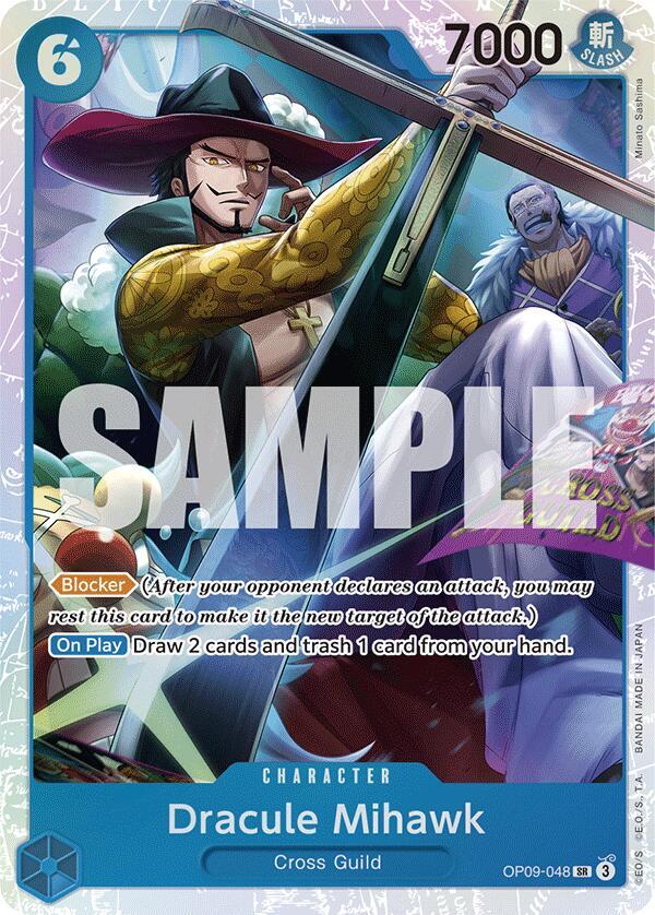 Dracule Mihawk - OP09-048 - Super Rare Foil (Inglés Foil NM)
