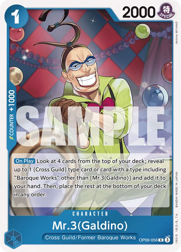 Mr.3(Galdino) - OP09-056 - Rare Foil (Inglés Foil NM)