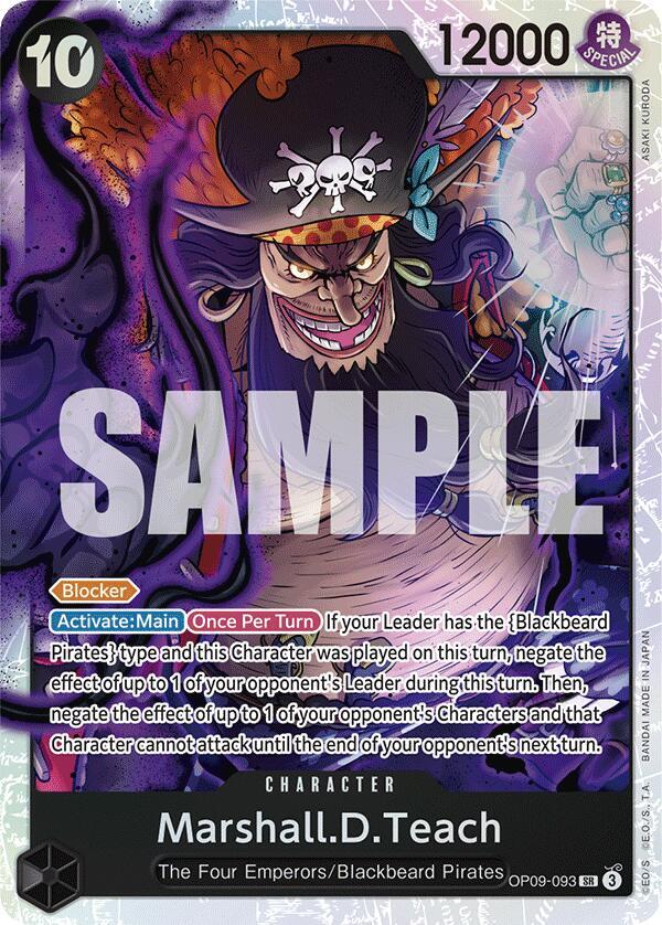 Marshall.D.Teach (093) - OP09-093 - Super Rare Foil (Inglés Foil NM)