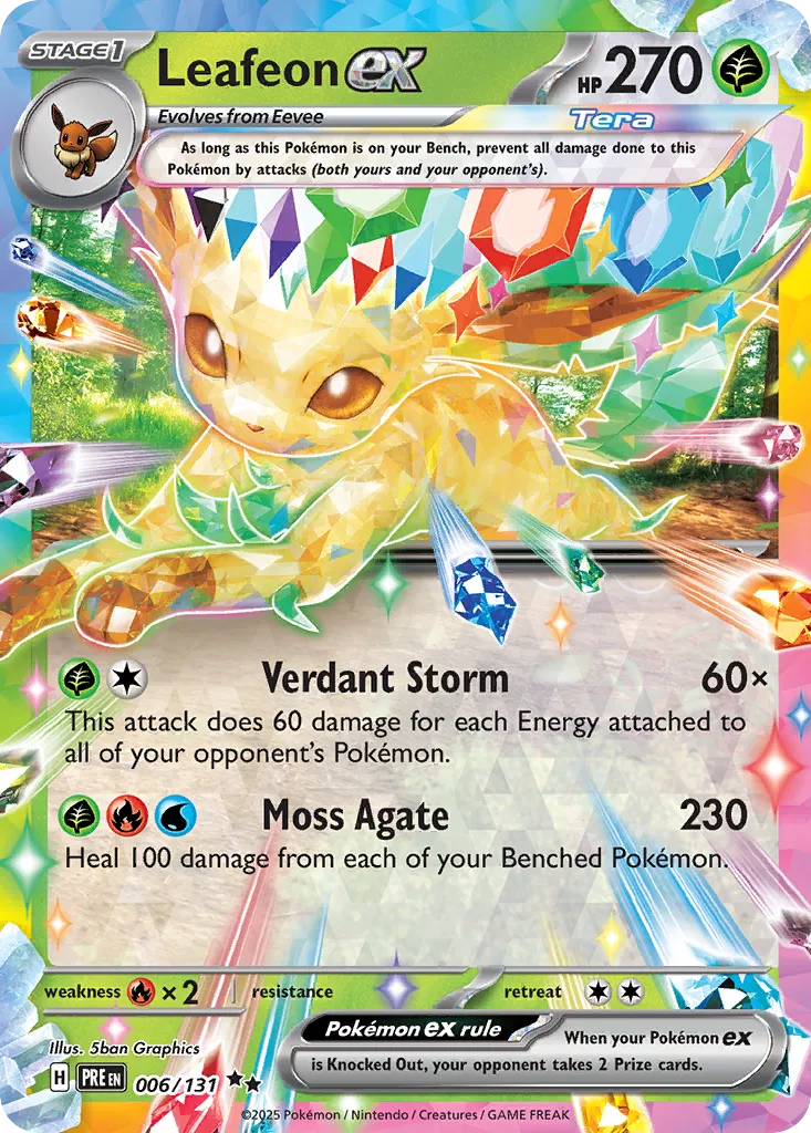 Leafeon ex - 006/131 - Double Rare (Inglés Foil NM)