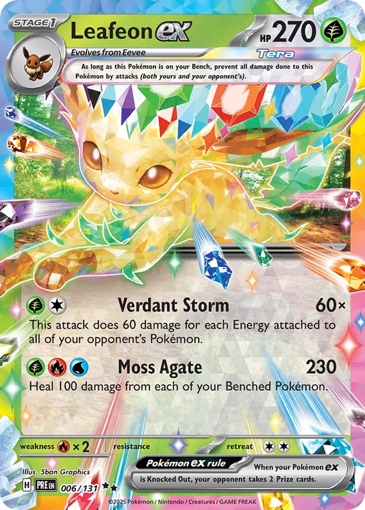 Leafeon ex - 006/131 - Double Rare (Inglés Foil NM)
