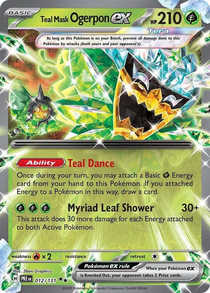 Teal Mask Ogerpon ex - 012/131 - Double Rare (Inglés Foil NM)
