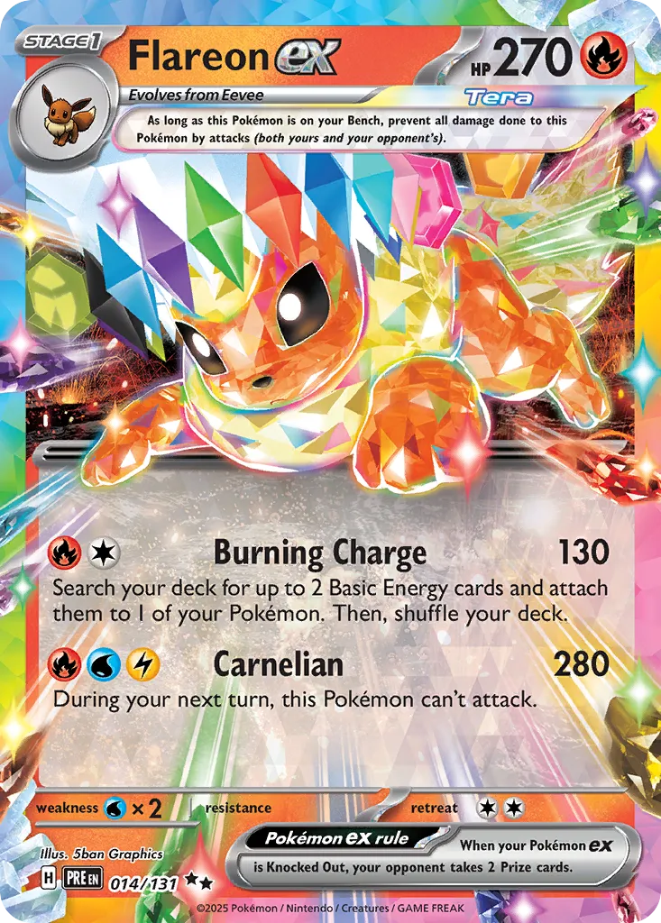 Flareon ex - 014/131 - Double Rare (Inglés Foil NM)