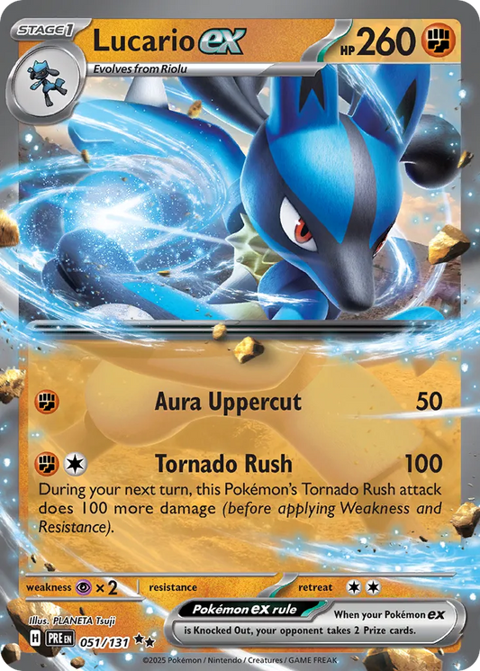 Lucario ex - 051/131 - Double Rare (Inglés Foil NM)