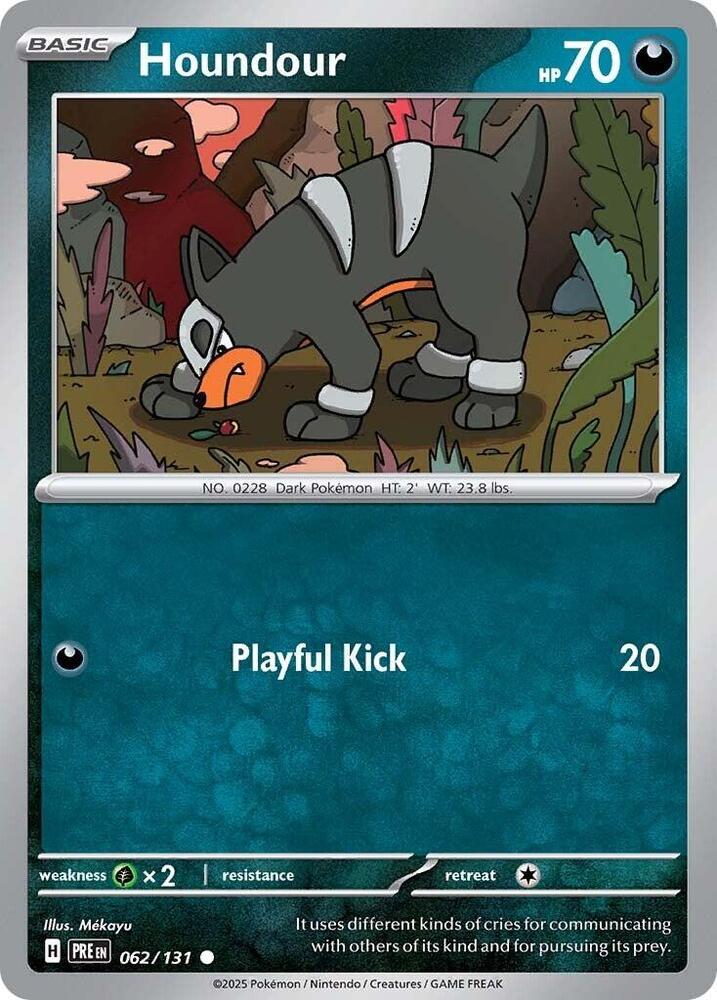 Houndour - 062/131 - Common (Inglés Reverse Holo NM)