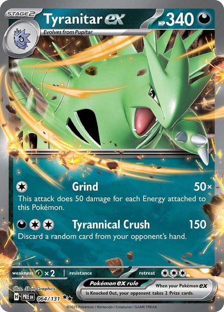 Tyranitar ex - 064/131 - Double Rare (Inglés Foil NM)