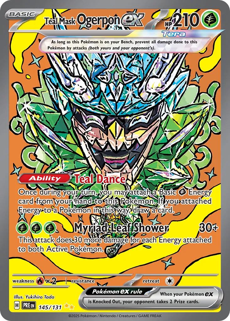 Teal Mask Ogerpon ex - 145/131 - Special Illustration Rare (Inglés Foil NM)