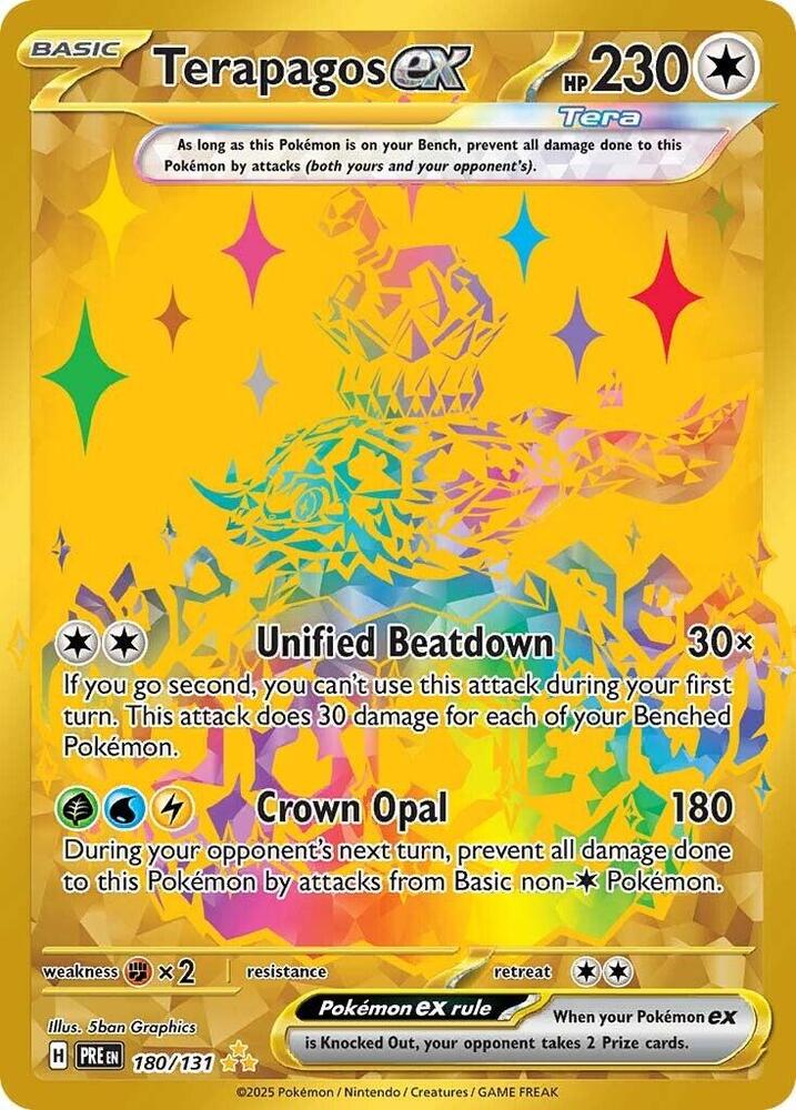 Terapagos ex - 180/131 - Hyper Rare (Inglés Foil NM)