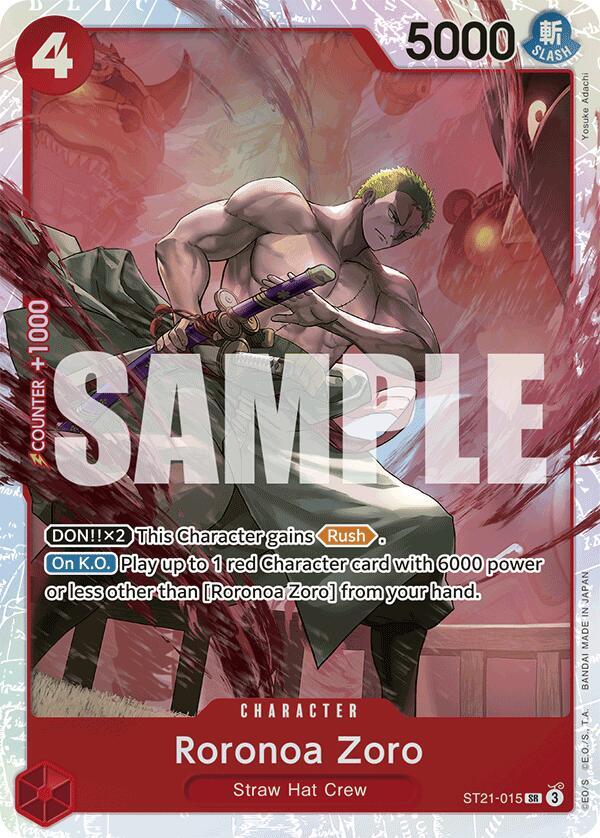Roronoa Zoro - ST21-015 - Super Rare Foil (Inglés Foil NM)