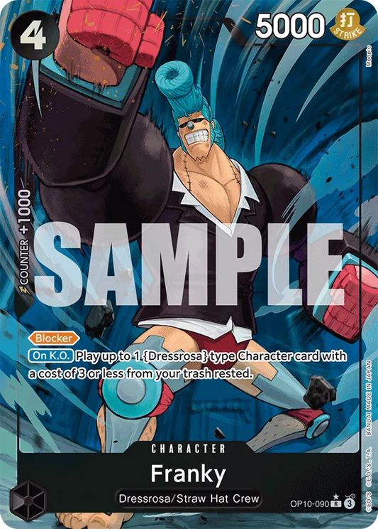 Franky (090) (Parallel) - OP10-090 - Alternate Art Foil (Inglés Foil NM)