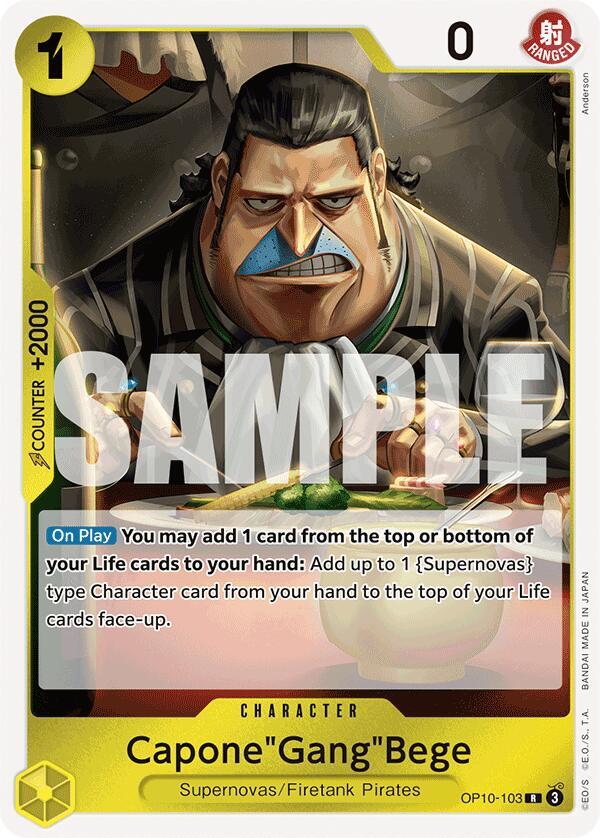 Capone"Gang"Bege - OP10-103 - Rare Foil (Inglés Foil NM)