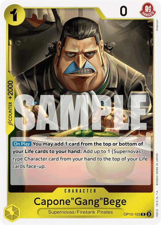 Capone"Gang"Bege - OP10-103 - Rare Foil (Inglés Foil NM)