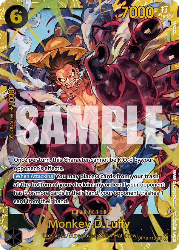Monkey.D.Luffy (118) - OP10-118 - Secret Rare Foil (Inglés Foil NM)