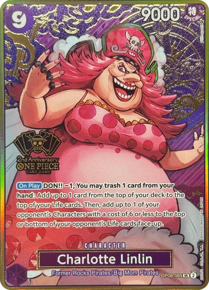 Charlotte Linlin (One Piece Japanese Version 2nd Anniversary Set) - OP08-069 - Super Rare Foil (Inglés Foil NM)