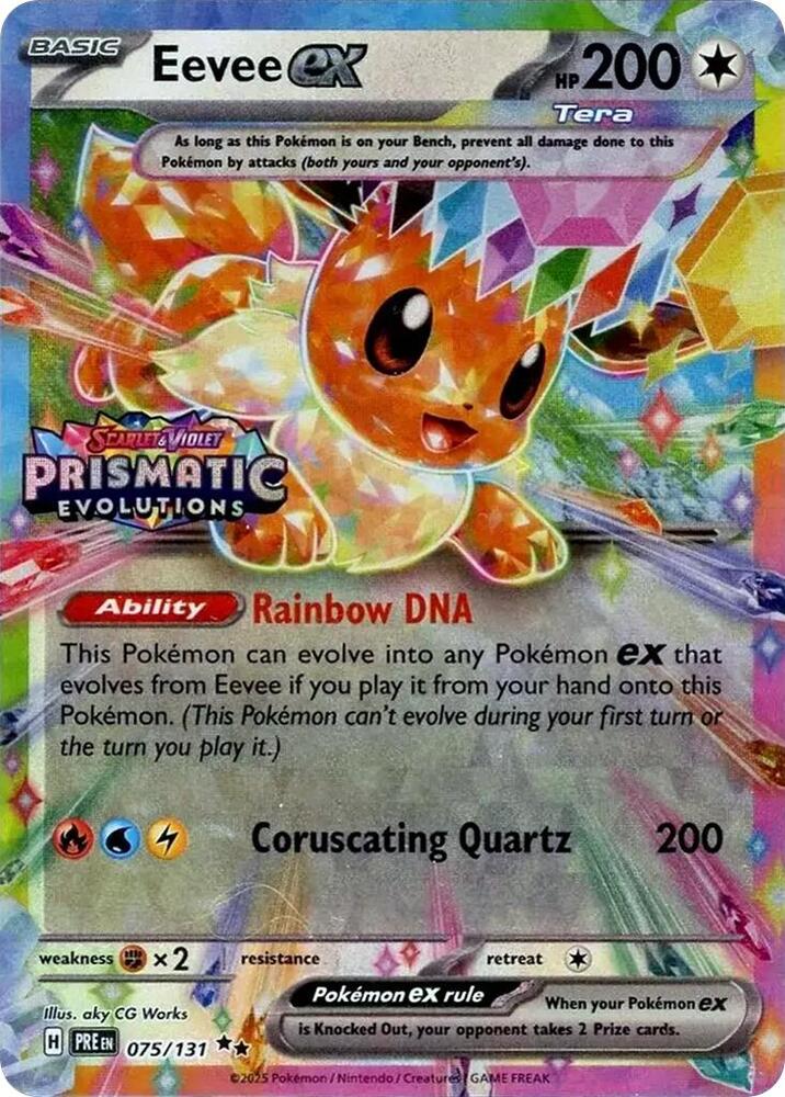 Eevee ex - 075/131 (Prismatic Evolutions Stamp) - 075/131 - Promo (Inglés Foil NM)