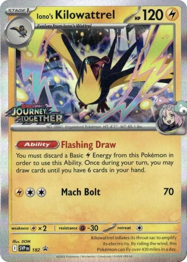 Iono's Kilowattrel - 182 - Promo (Español Foil NM)