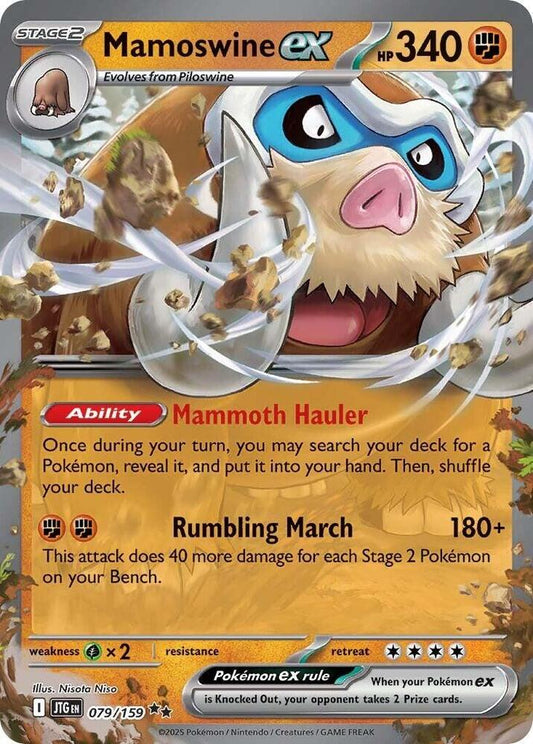 Mamoswine ex - 079/159 - Double Rare (Inglés Foil NM)