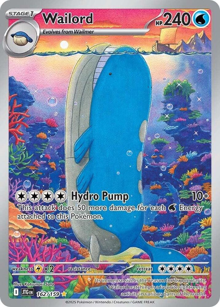 Wailord - 162/159 - Illustration Rare (Español Foil NM)