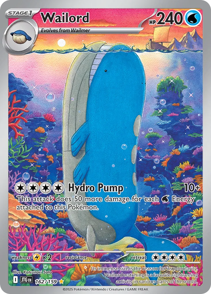 Wailord - 162/159 - Illustration Rare (Español Foil MP)
