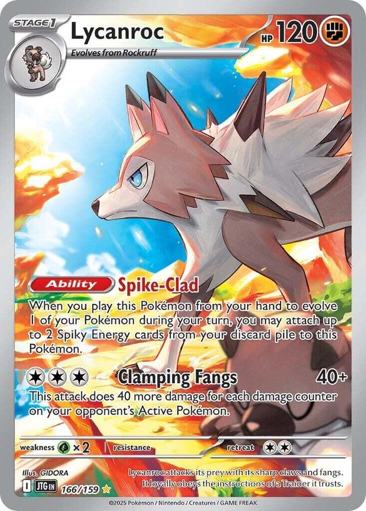 Lycanroc - 166/159 - Illustration Rare (Inglés Foil NM)