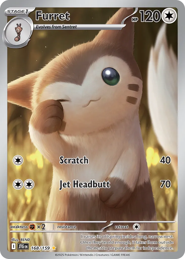 Furret - 168/159 - Illustration Rare (Español Latino Foil NM)