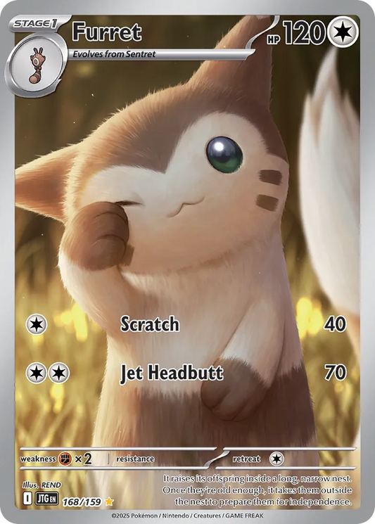 Furret - 168/159 - Illustration Rare (Español Latino Foil NM)