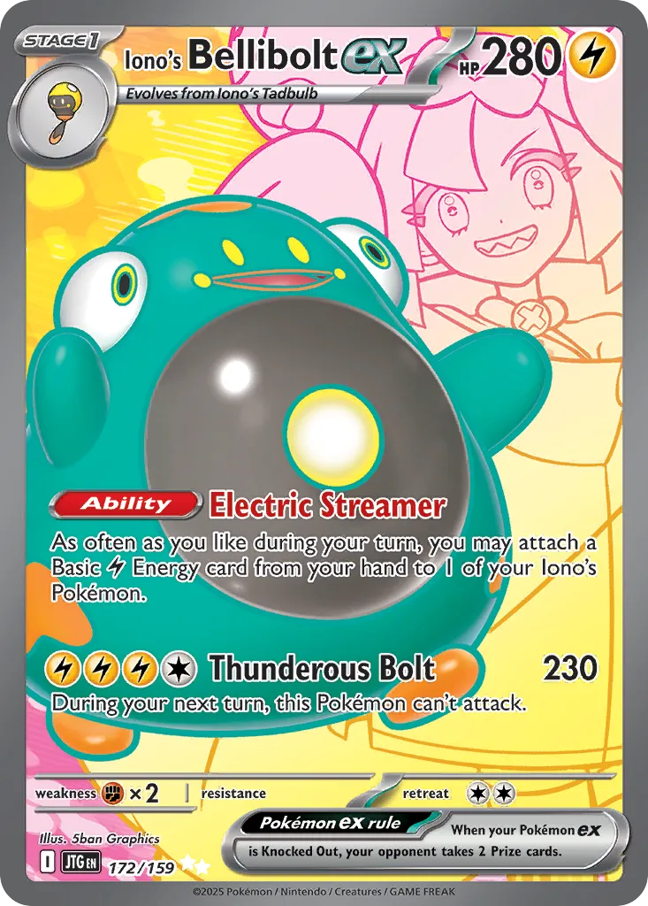 Iono's Bellibolt ex - 172/159 - Ultra Rare (Español Latino Foil NM)