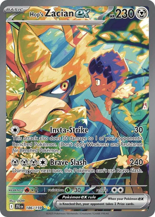 Hop's Zacian ex - 186/159 - Special Illustration Rare (Inglés Foil NM)
