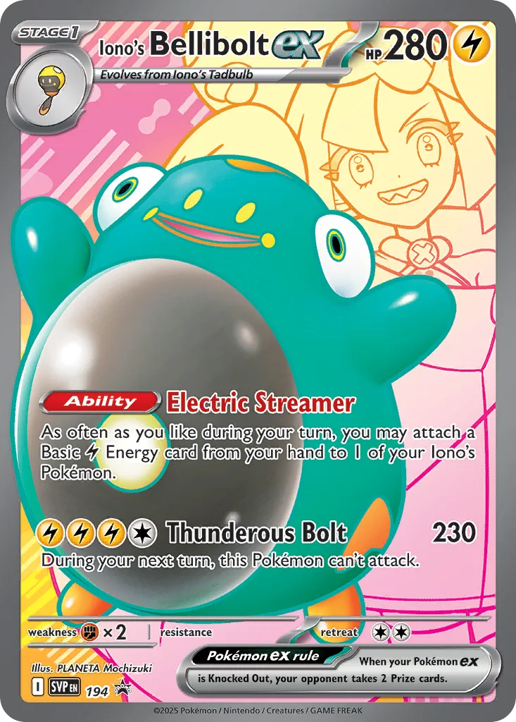 Iono's Bellibolt ex - 194 - Promo (Inglés Foil LP)